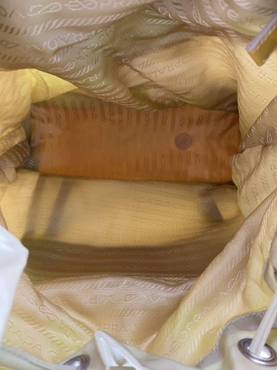 PRADA Triangle Logo Backpack Nylon CRM Solid 6