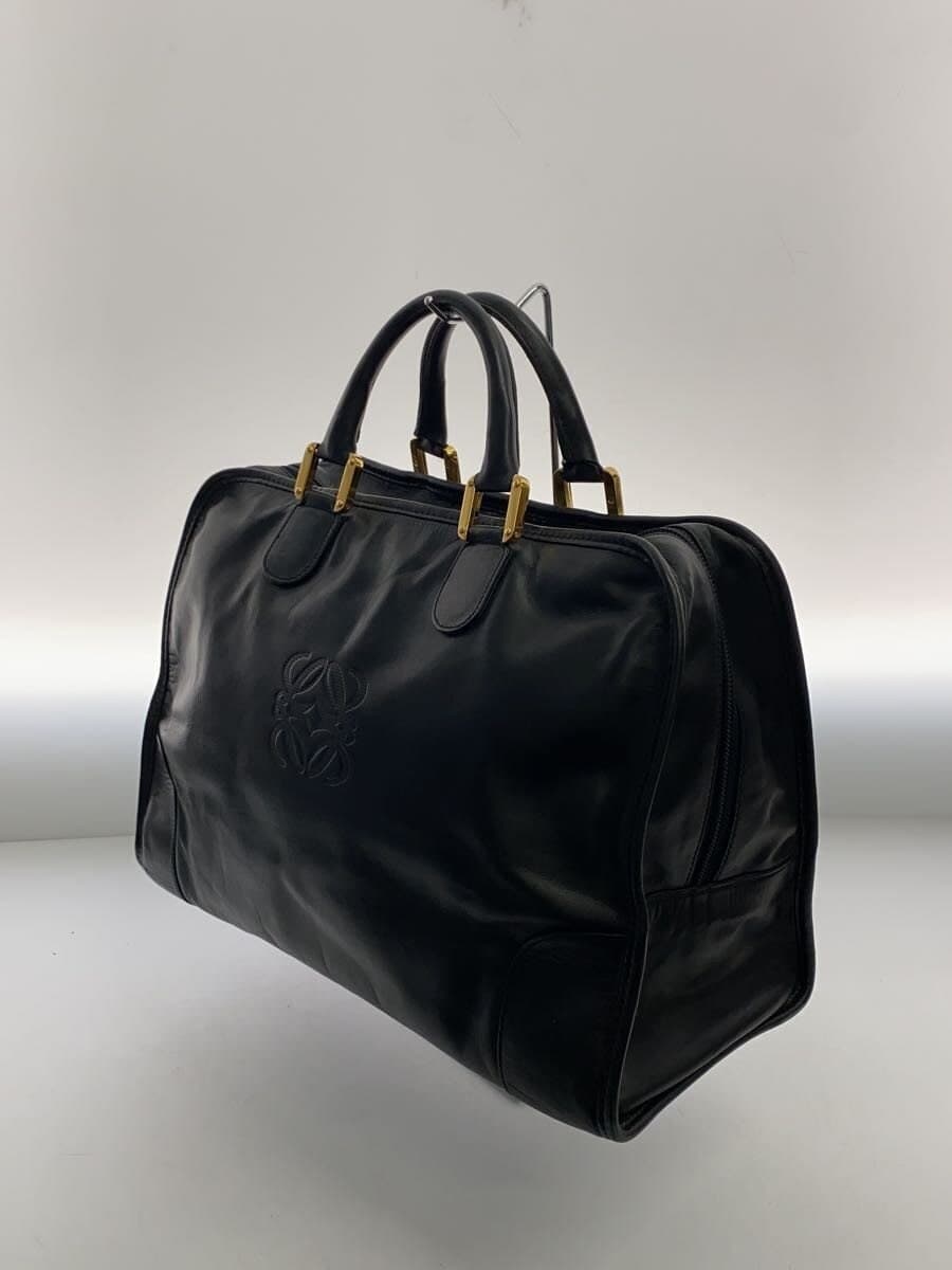 LOEWE Anagram Mini Boston Bag Leather BLK Solid 2