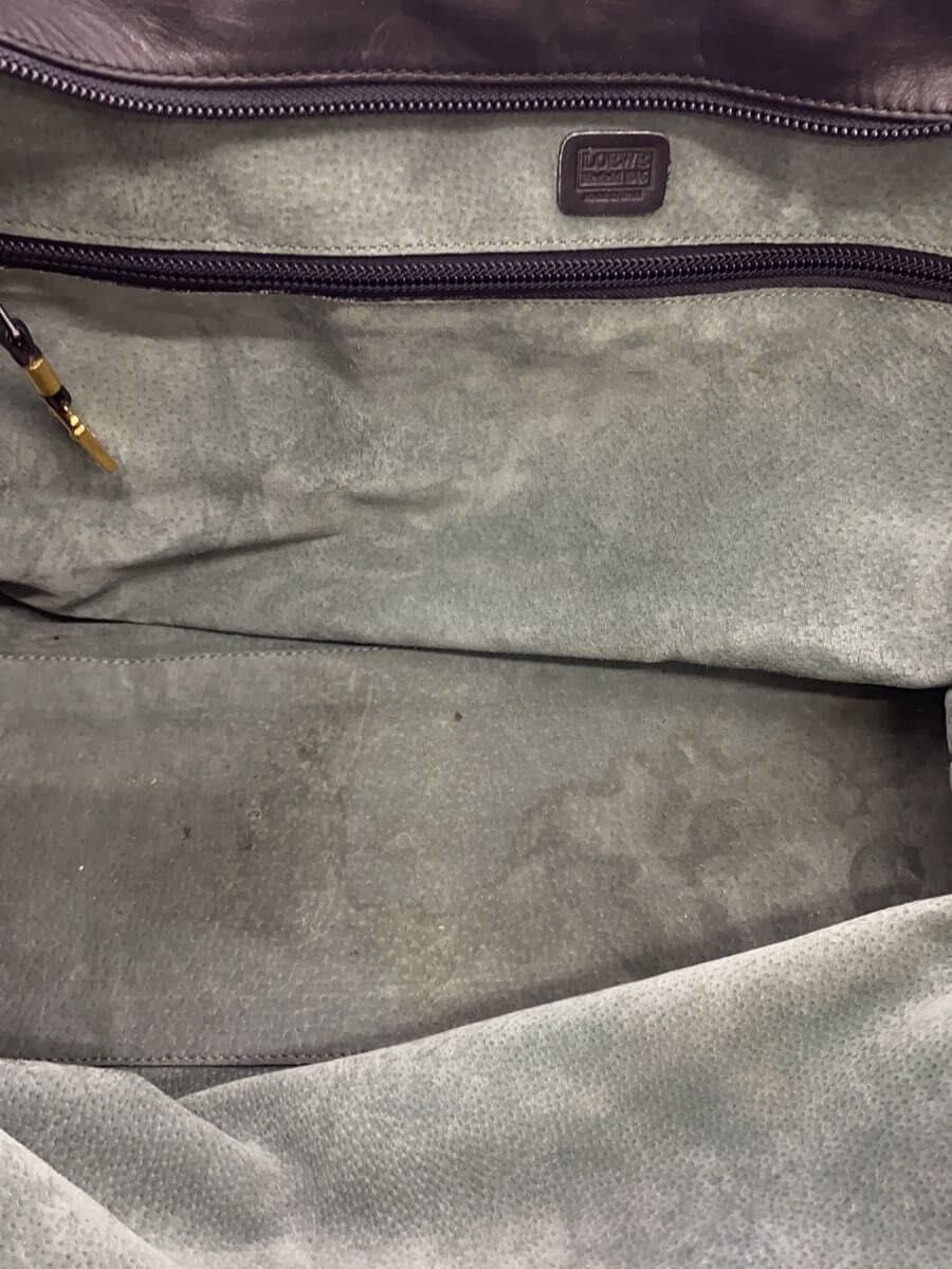 LOEWE Anagram Mini Boston Bag Leather BLK Solid 6