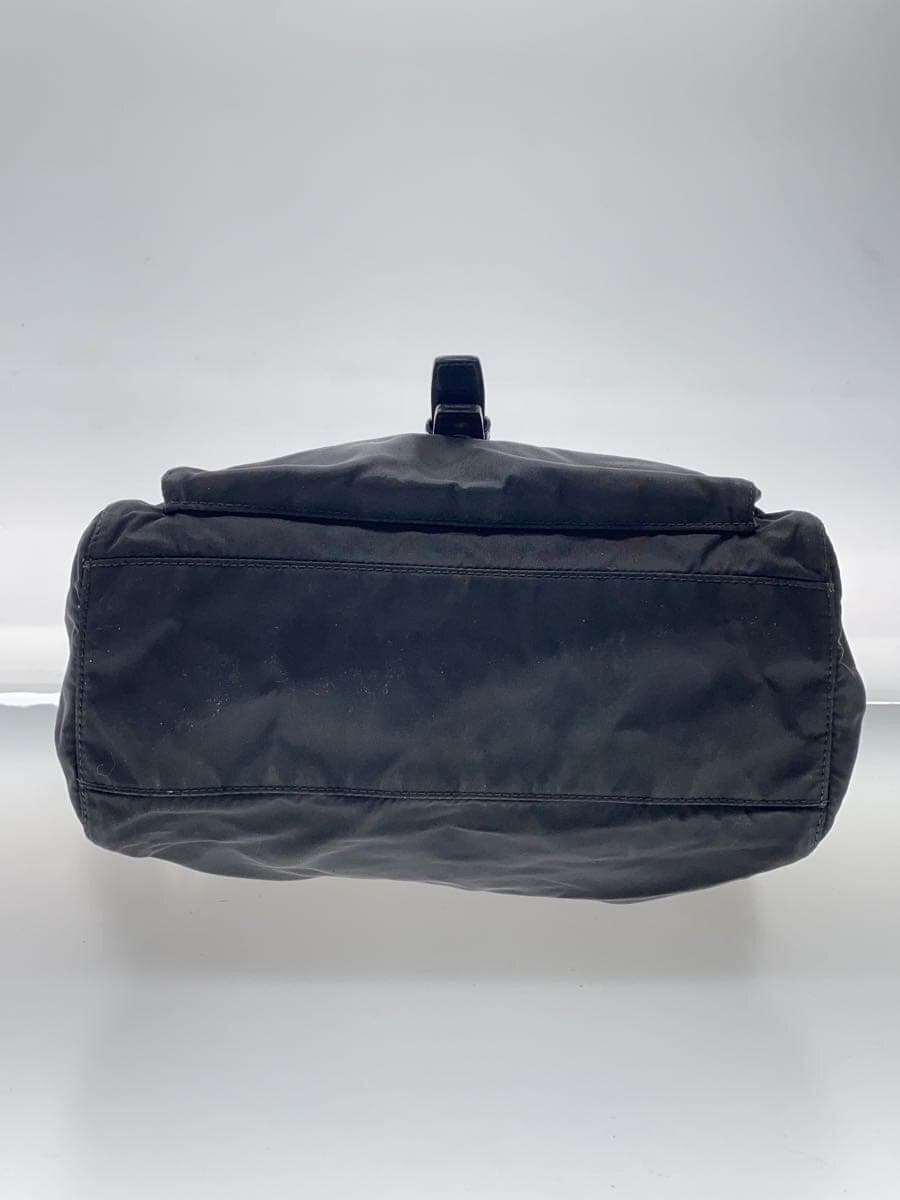 PRADA Shoulder Bag Nylon BLK Solid Triangle Logo 4