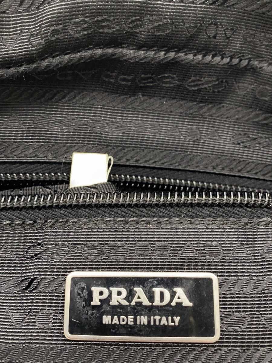 PRADA Shoulder Bag Nylon BLK Solid Triangle Logo 5