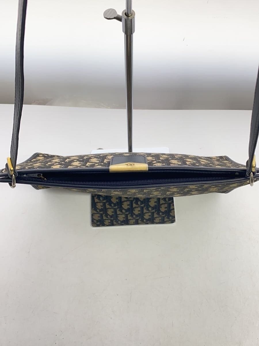 Christian Dior shoulder bag canvas navy all-over pattern trotter 4