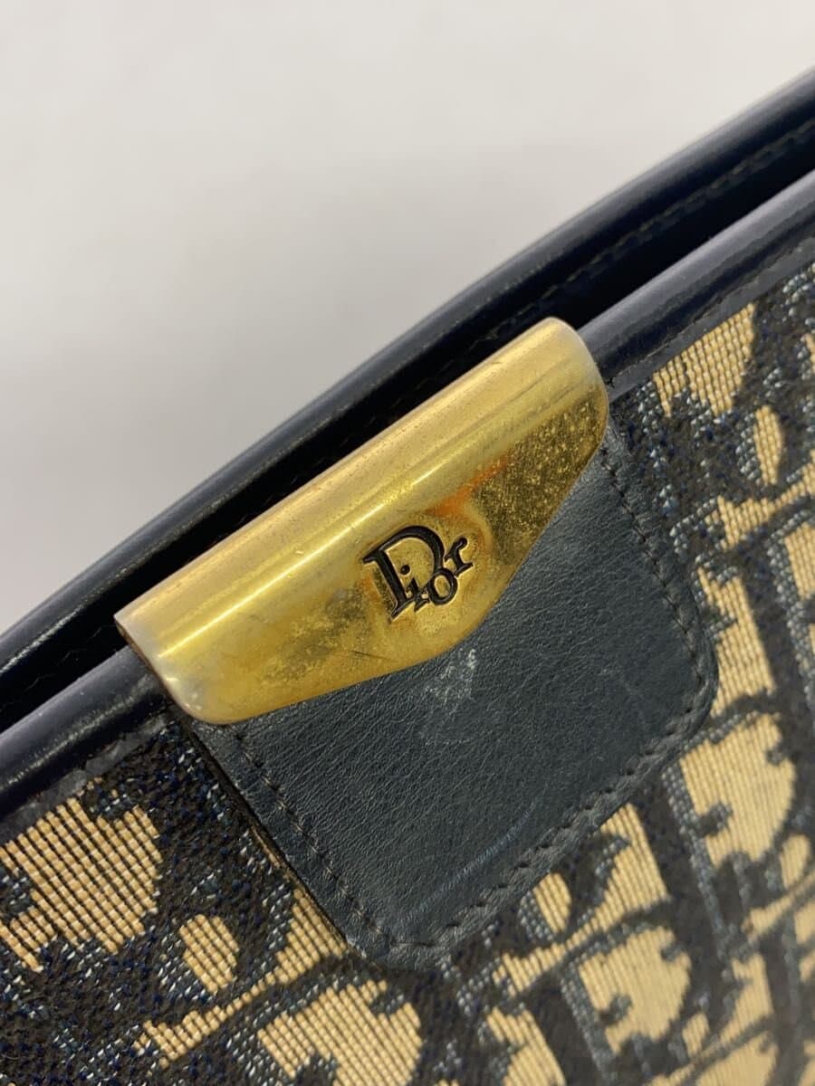 Christian Dior shoulder bag canvas navy all-over pattern trotter 8
