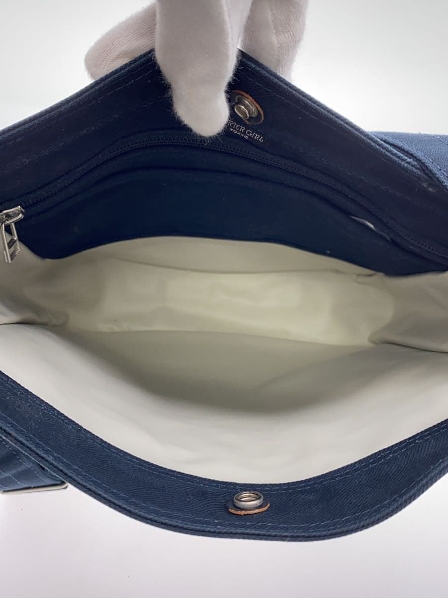 PORTER GIRL Shoulder Bag Canvas Navy Solid Color 6