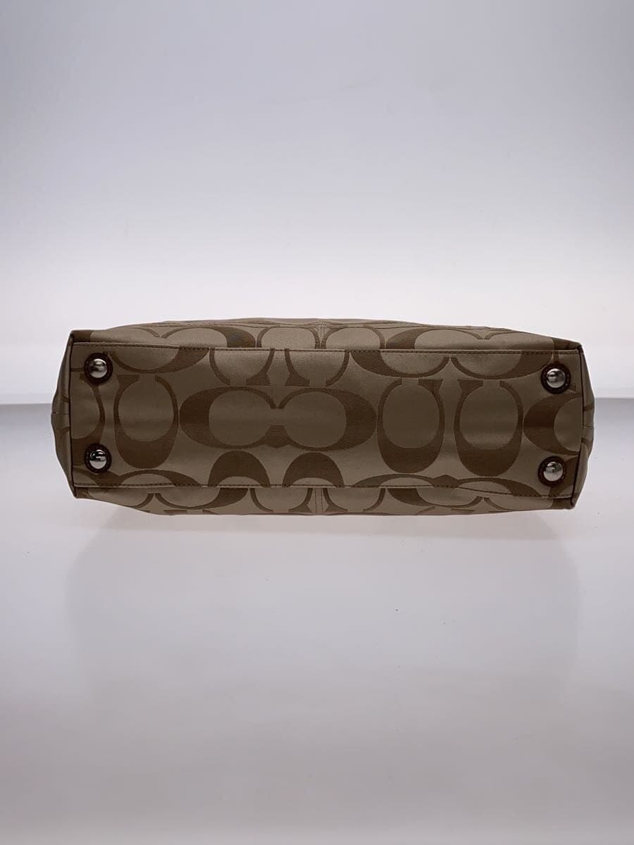 COACH Tote Bag_Penelope_Signature_Beige Leather PVC BRW F16190 4