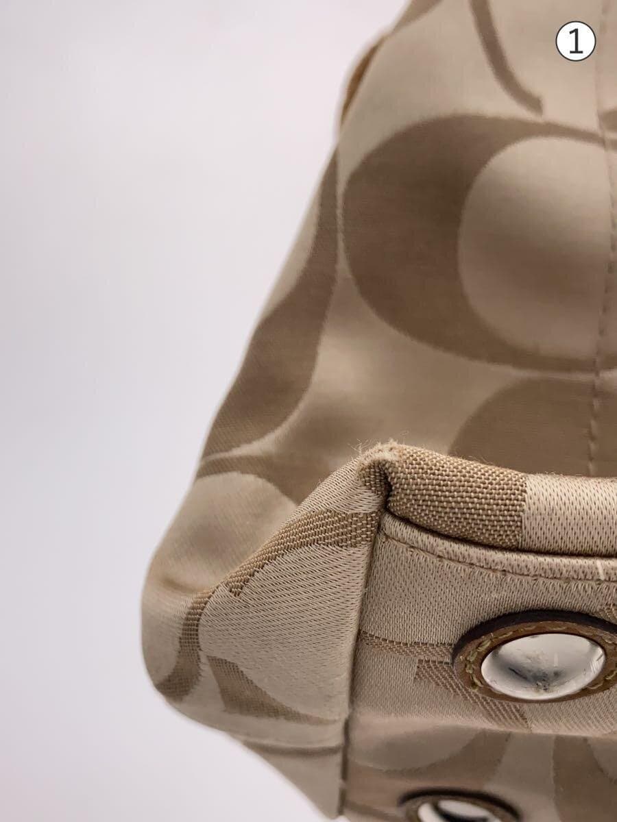 COACH Tote Bag_Penelope_Signature_Beige Leather PVC BRW F16190 8