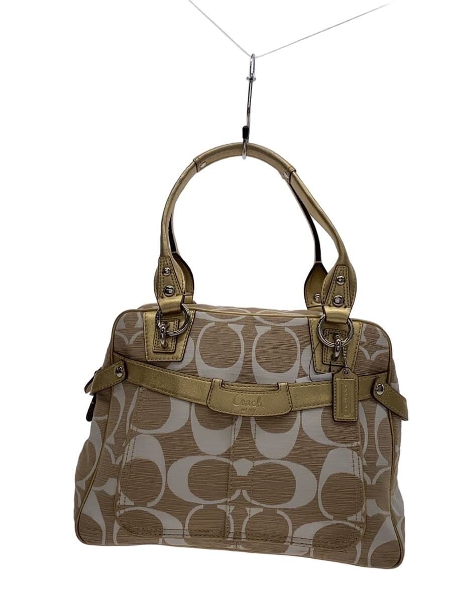 COACH Tote Bag_Signature Canvas BEG 13286