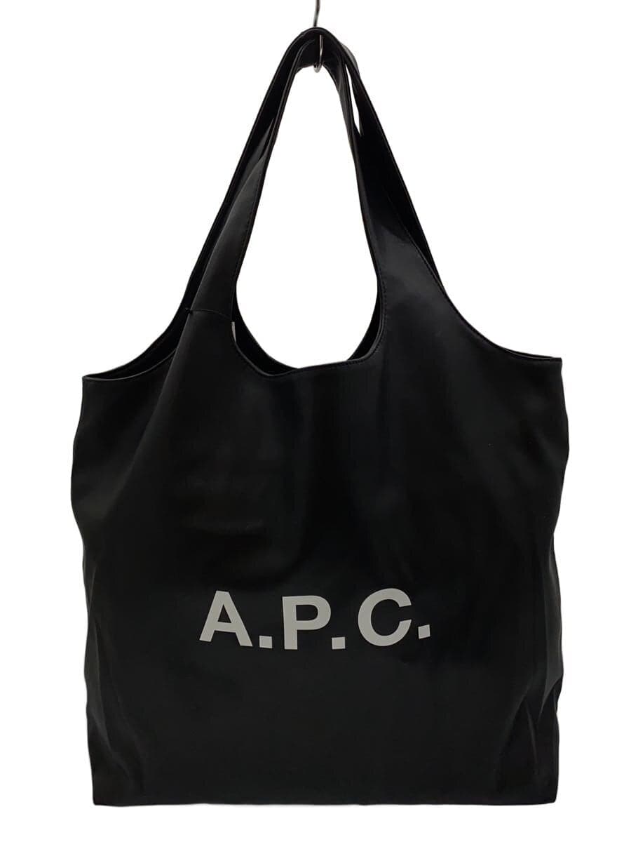 A.P.C. Tote Bag Faux Leather BLK tote ninon PUAAT M61565