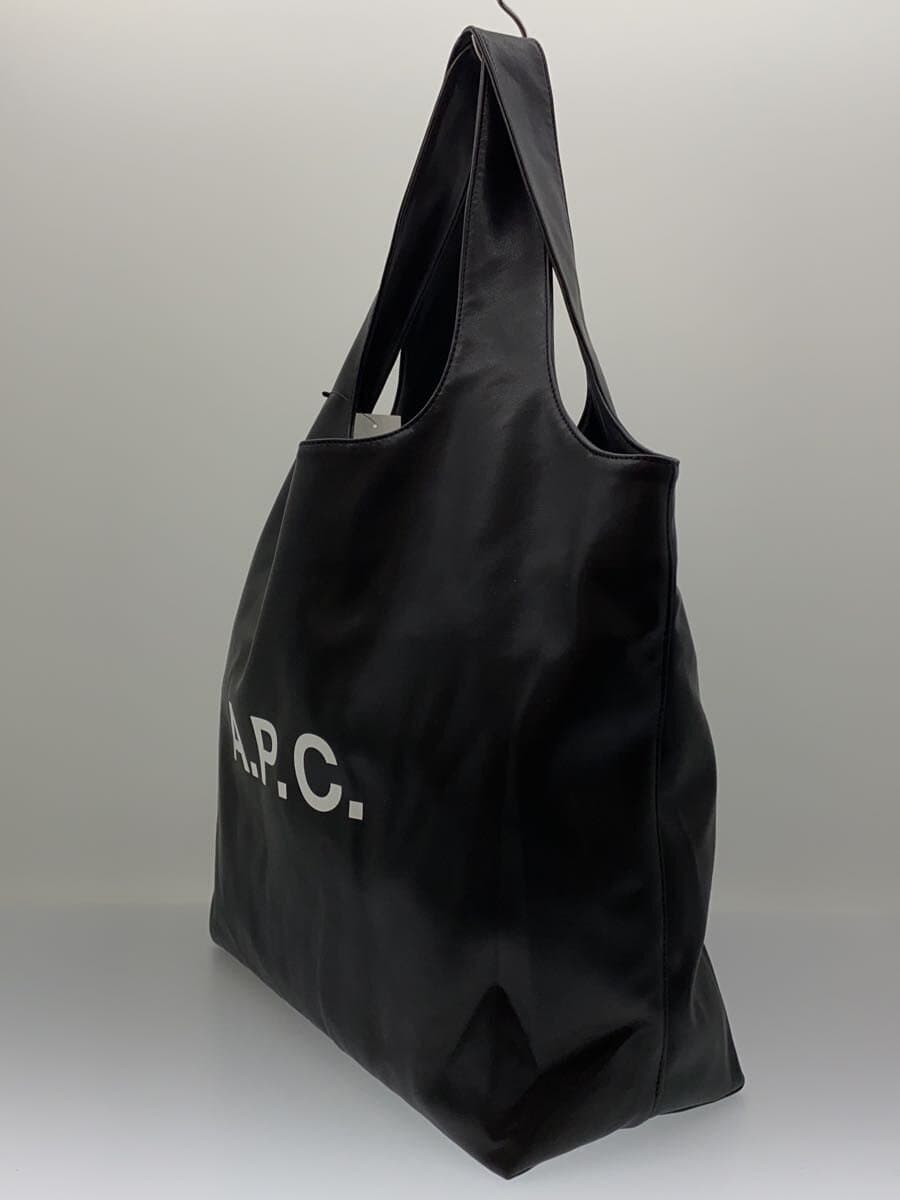 A.P.C. Tote Bag Faux Leather BLK tote ninon PUAAT M61565 2