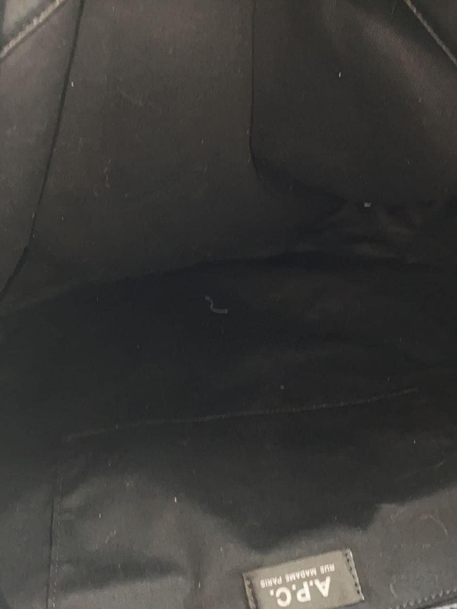 A.P.C. Tote Bag Faux Leather BLK tote ninon PUAAT M61565 6