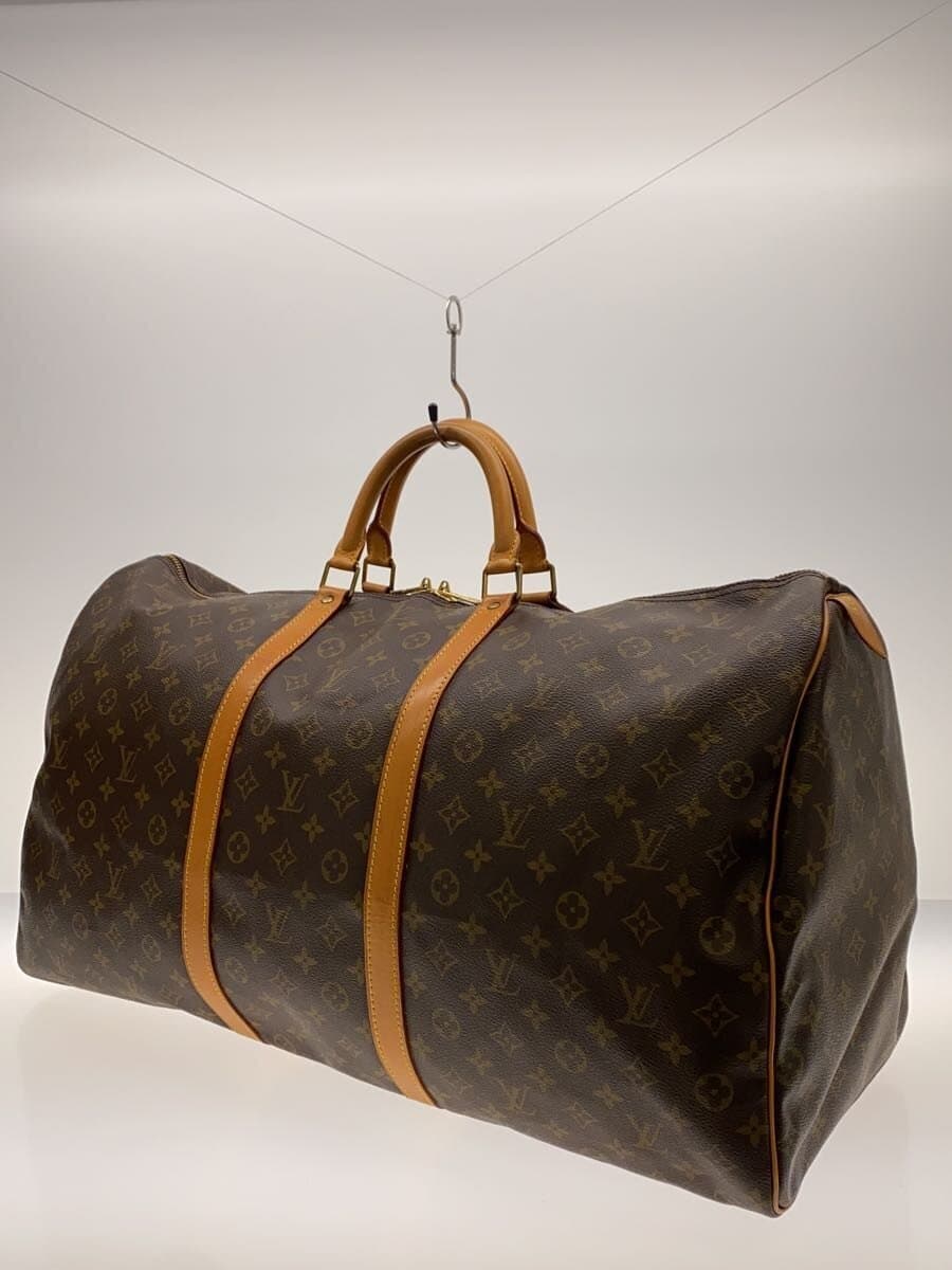 LOUIS VUITTON Keepall 60_Monogram Canvas PVC BRW 2