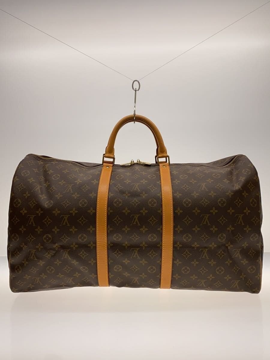 LOUIS VUITTON Keepall 60_Monogram Canvas PVC BRW 3