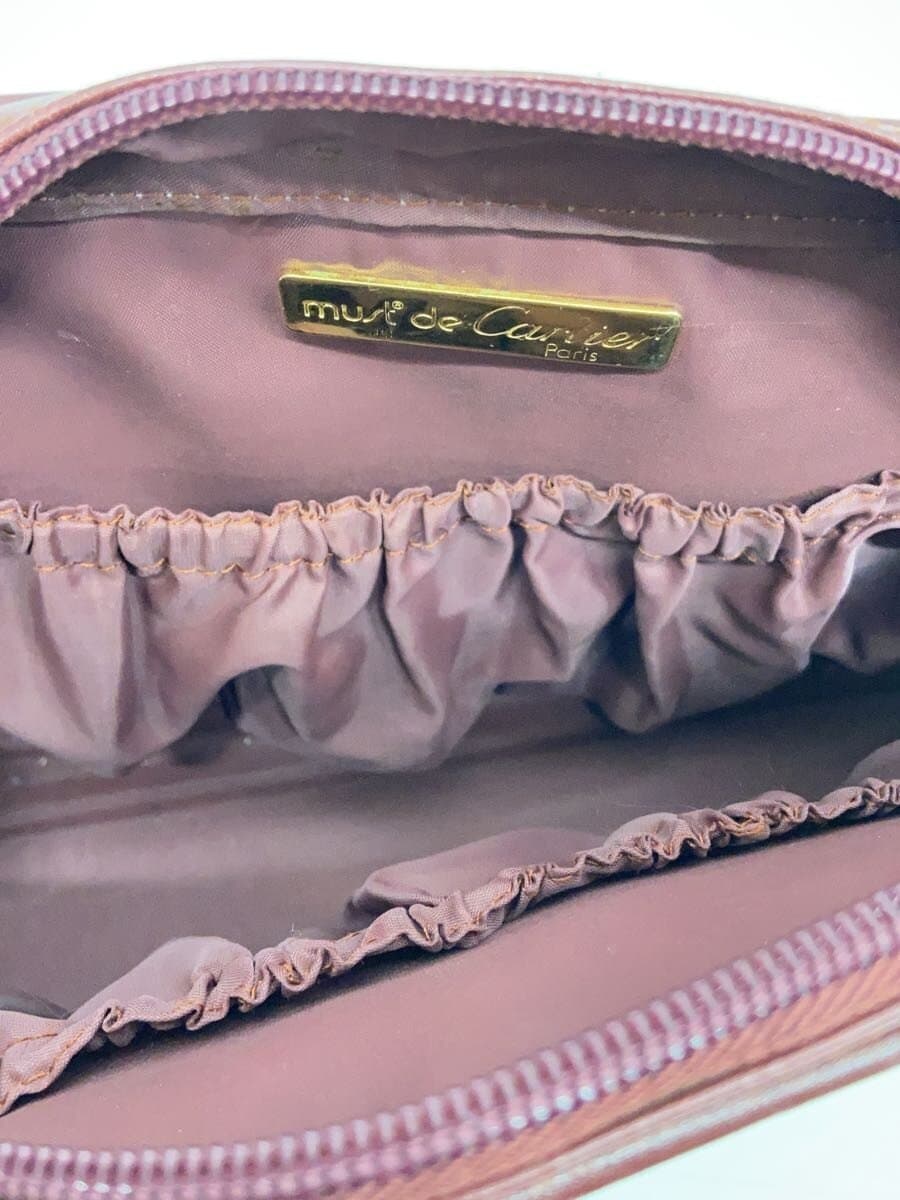 Cartier Clutch Bag Leather BRD Solid 6