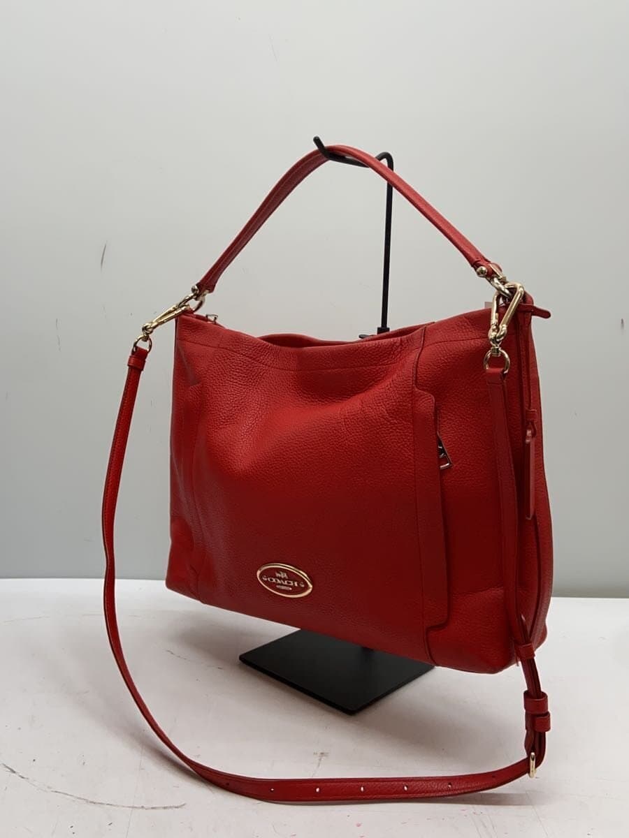 COACH Shoulder Bag Leather RED 34312 2