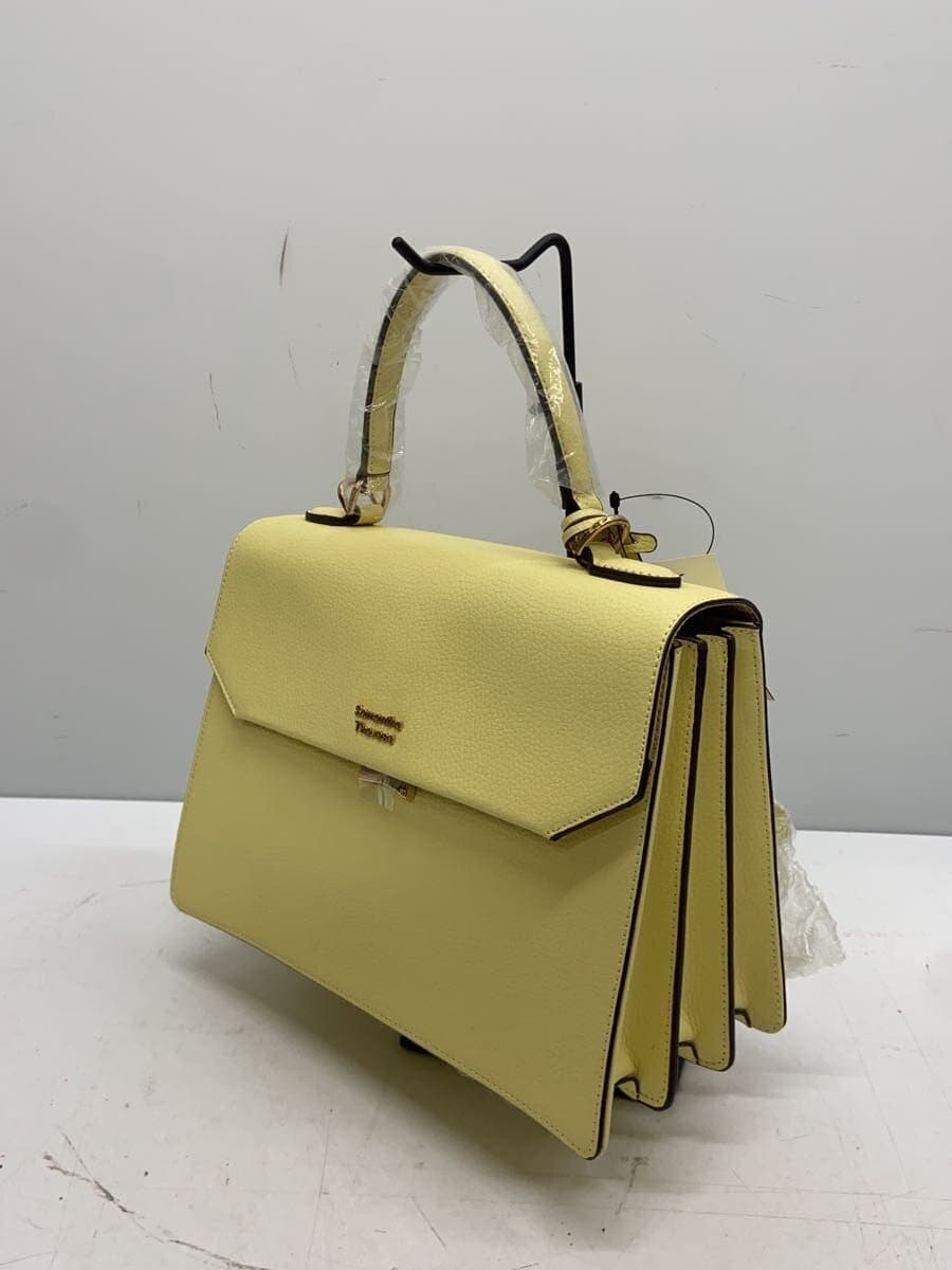 Samantha Thavasa Shoulder Bag Leather YLW Solid 2-Way 2