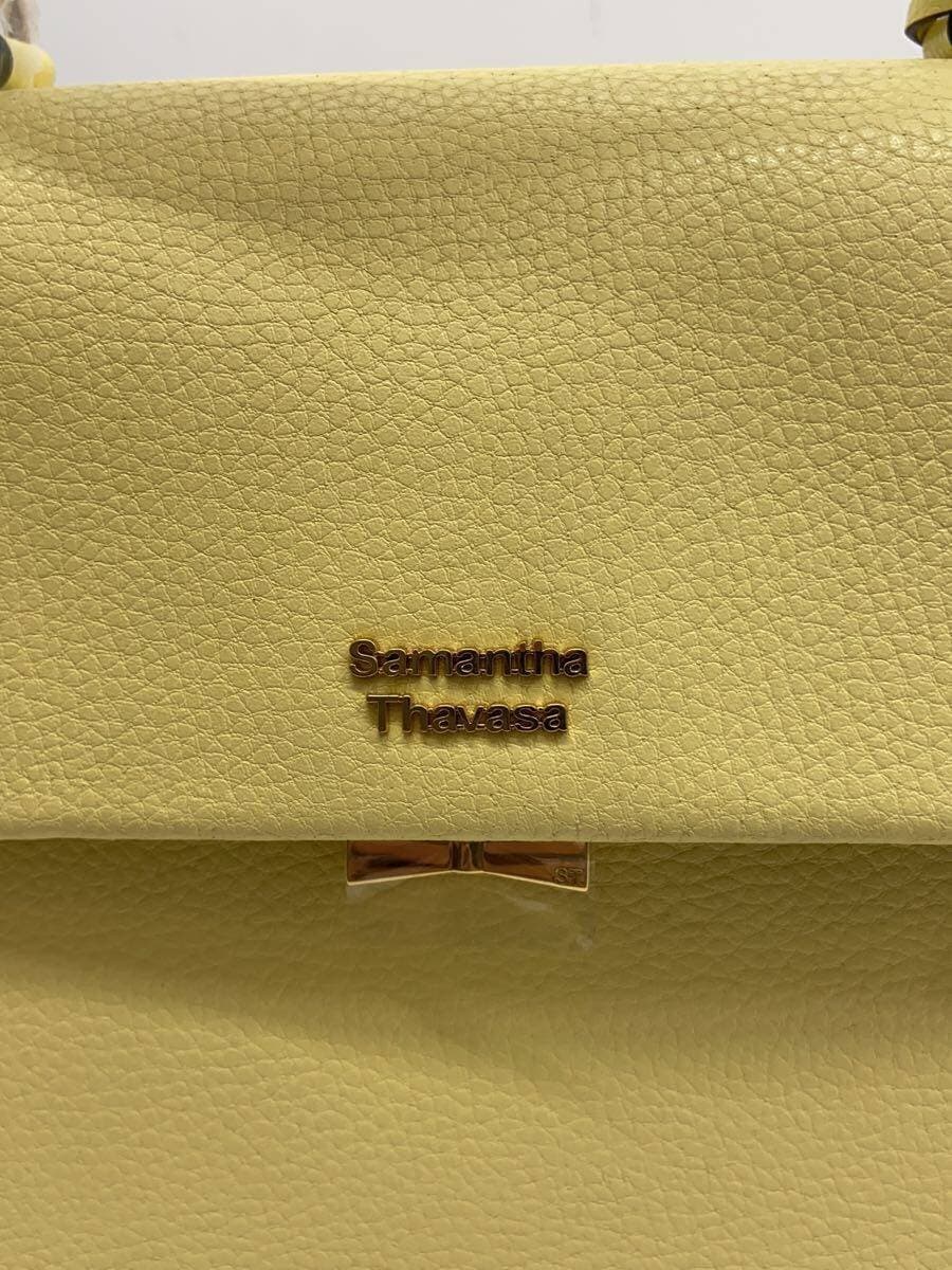 Samantha Thavasa Shoulder Bag Leather YLW Solid 2-Way 5