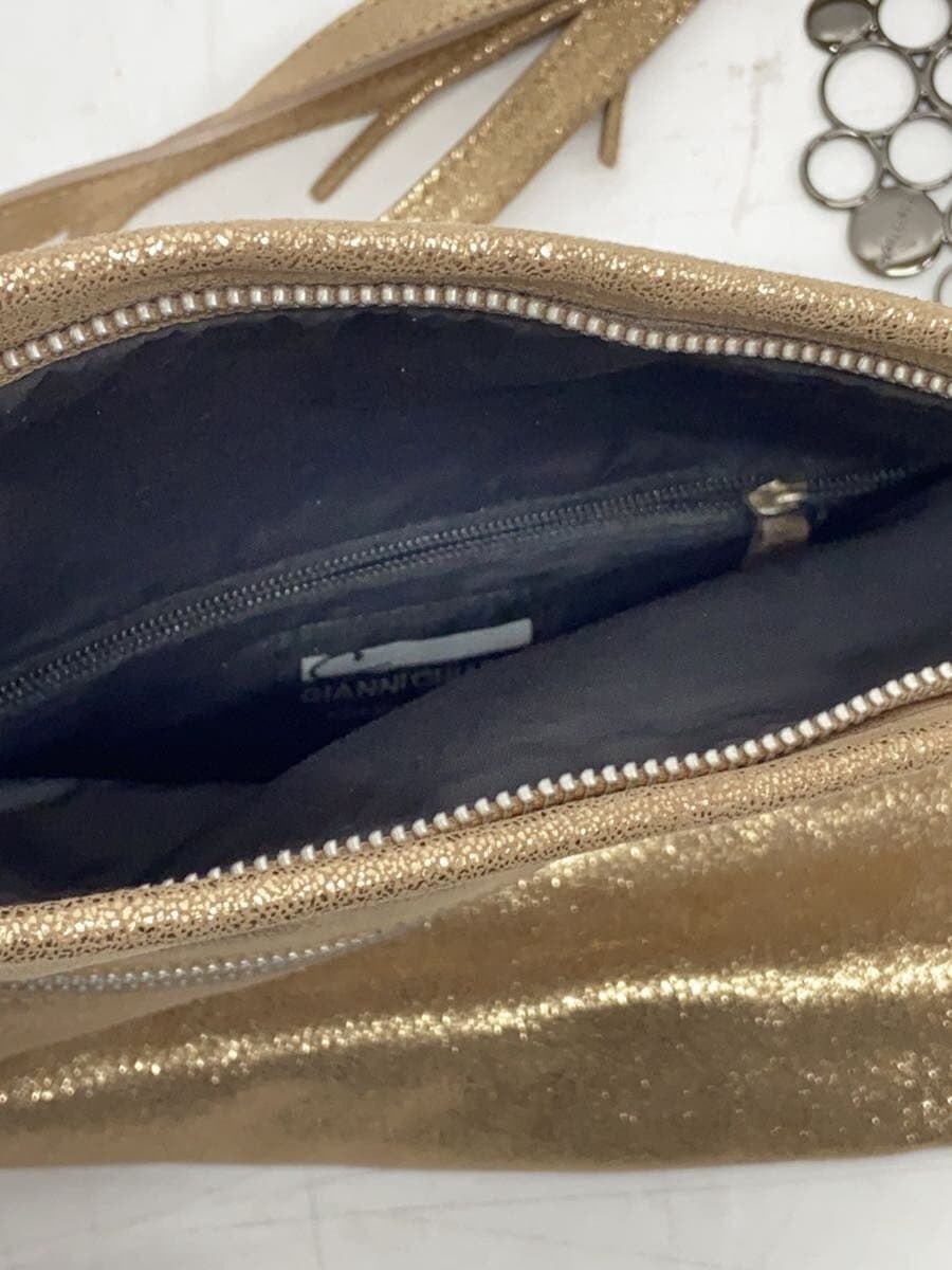GIANNI CHIARINI Shoulder Bag GLD Solid 6
