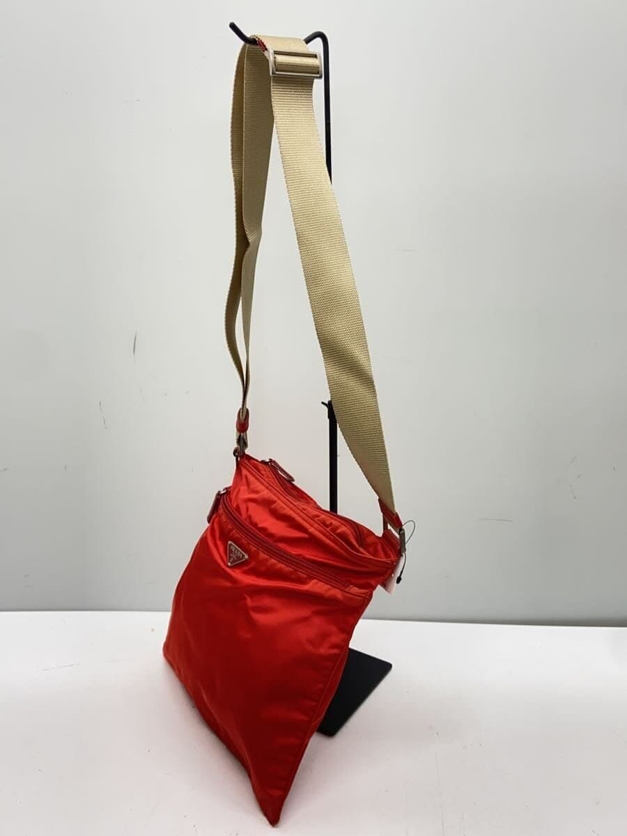 PRADA Shoulder Bag Nylon RED Solid 2