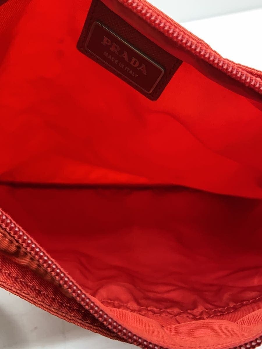 PRADA Shoulder Bag Nylon RED Solid 6