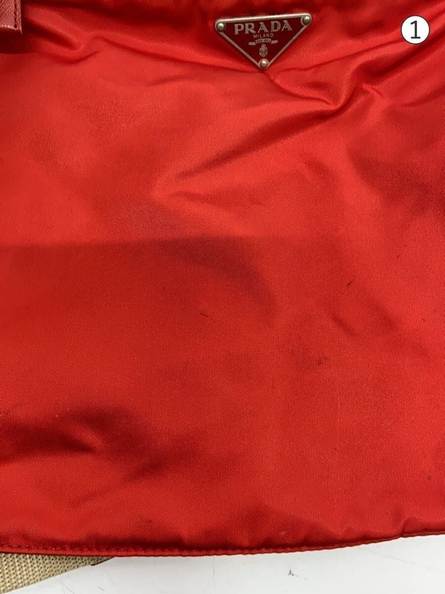 PRADA Shoulder Bag Nylon RED Solid 7