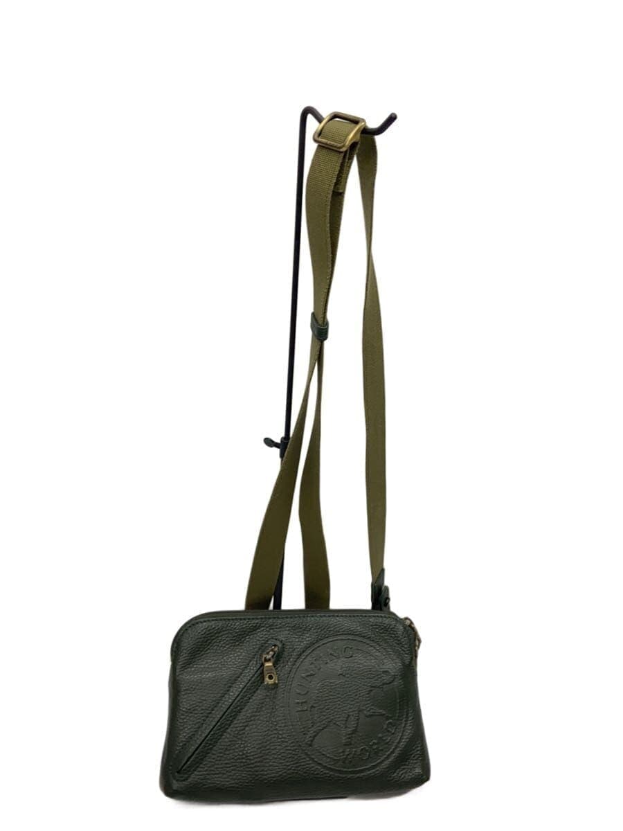HUNTING WORLD Shoulder Bag Leather KHK