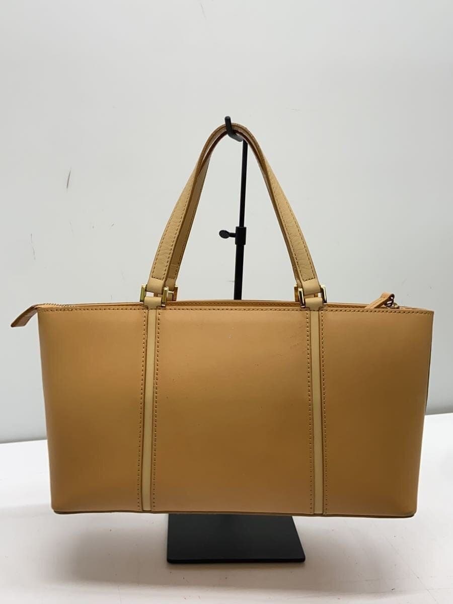 BURBERRY LONDON Handbag Leather BEG Solid 3