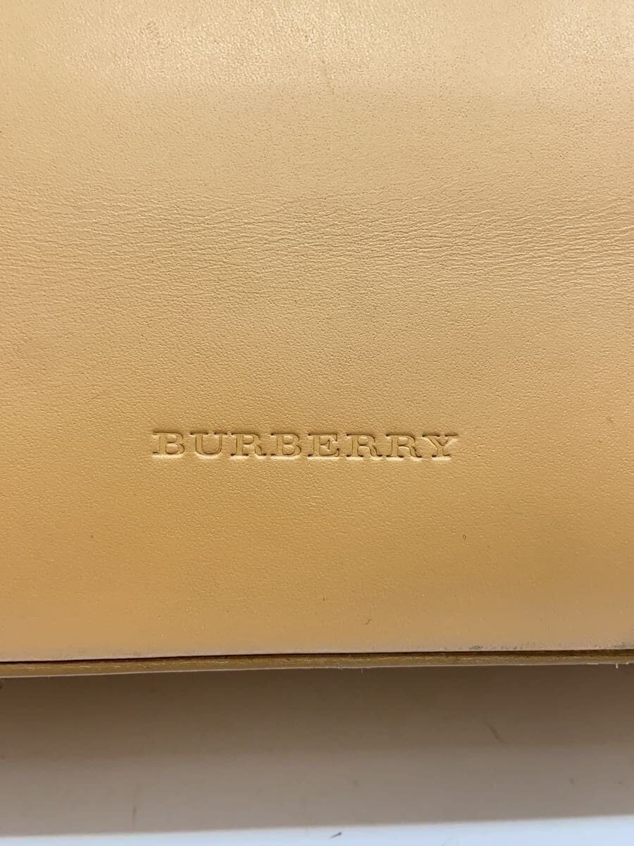 BURBERRY LONDON Handbag Leather BEG Solid 5
