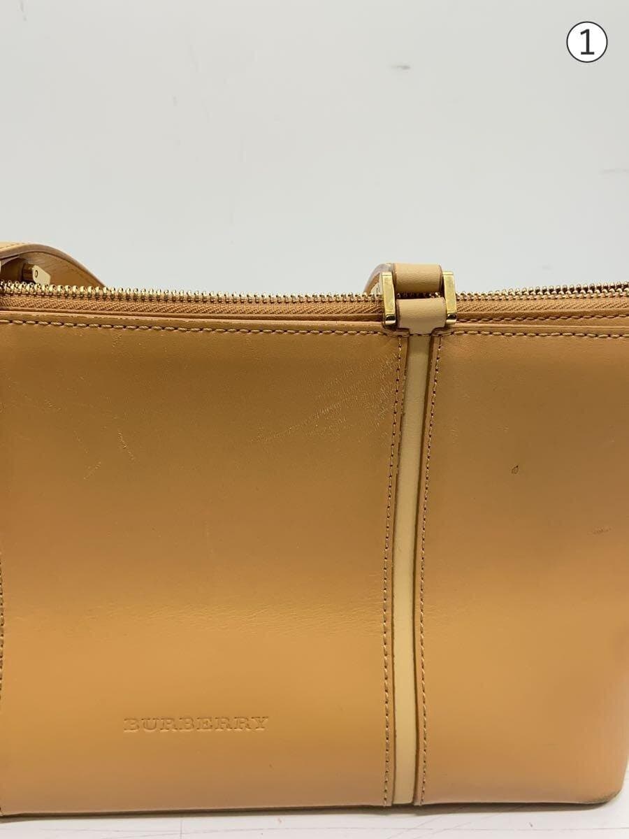 BURBERRY LONDON Handbag Leather BEG Solid 7