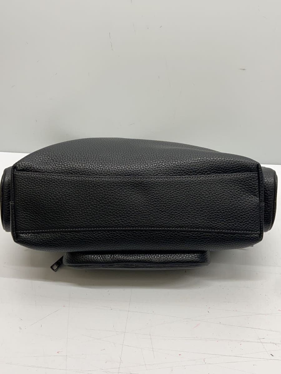 COACH Shoulder Bag Leather Black Plain CCG15 4