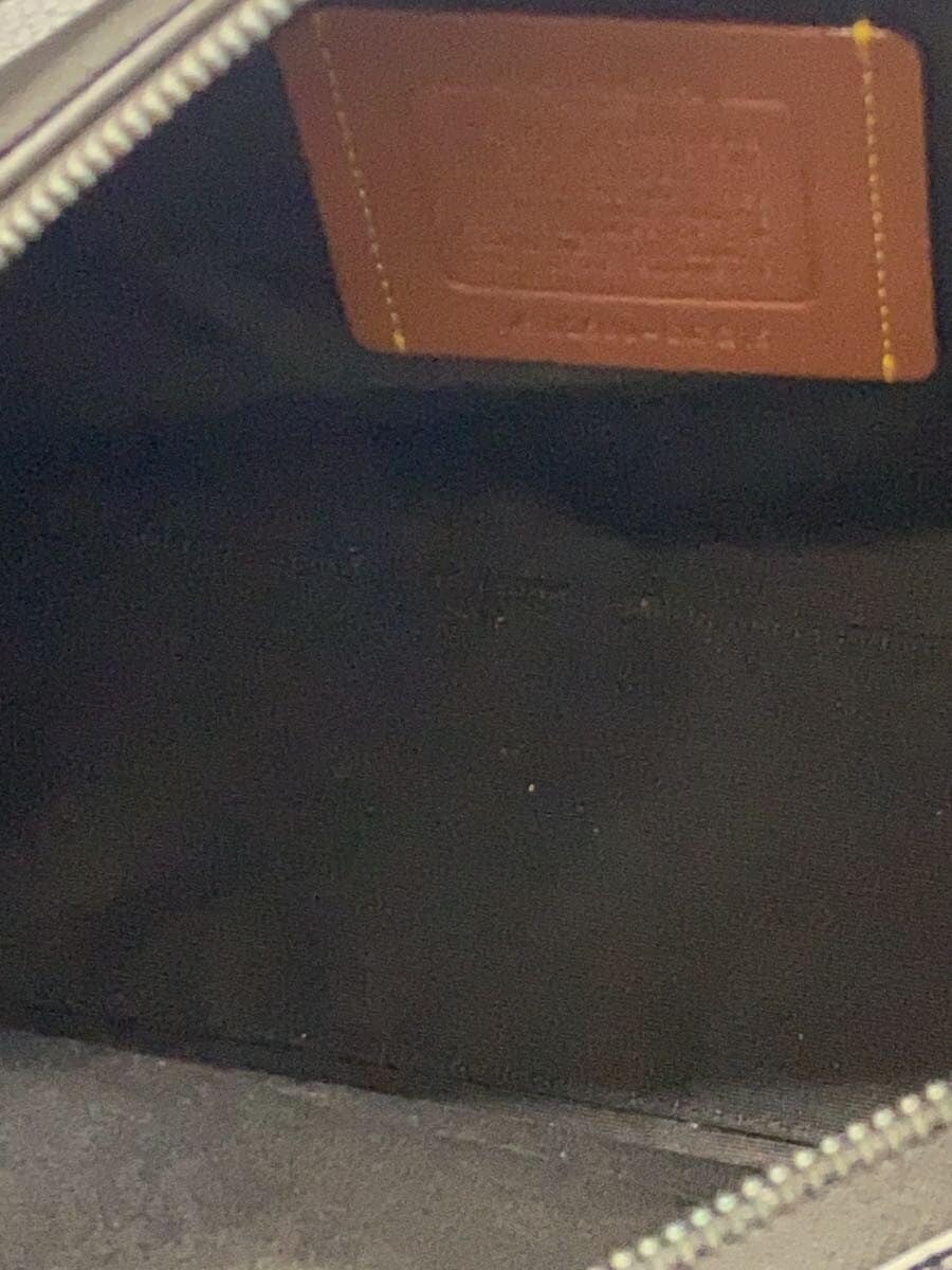 COACH Shoulder Bag Leather Black Plain CCG15 6