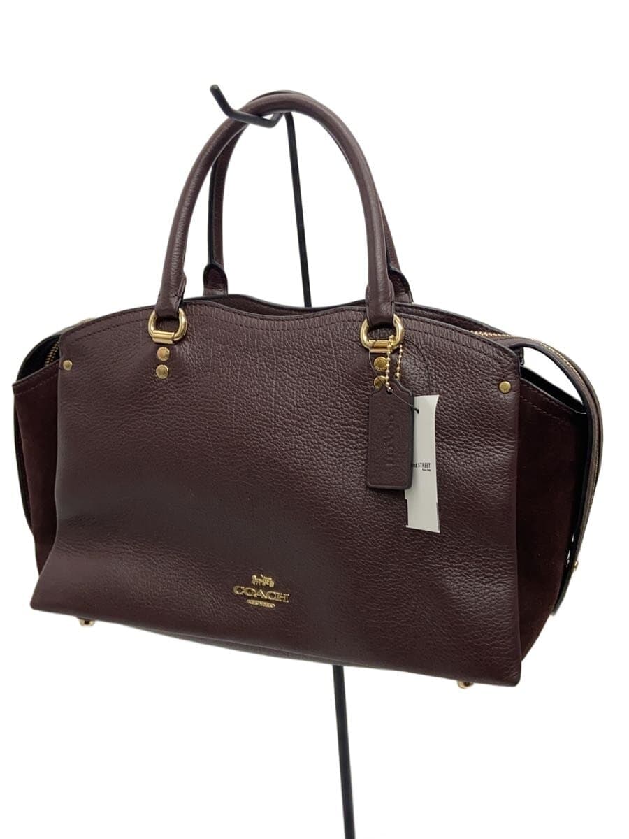 COACH handbag leather BRD plain F40862