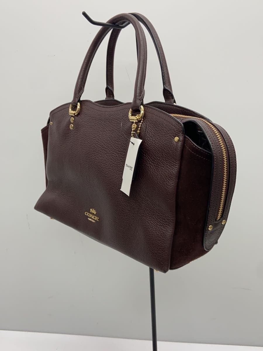 COACH handbag leather BRD plain F40862 2