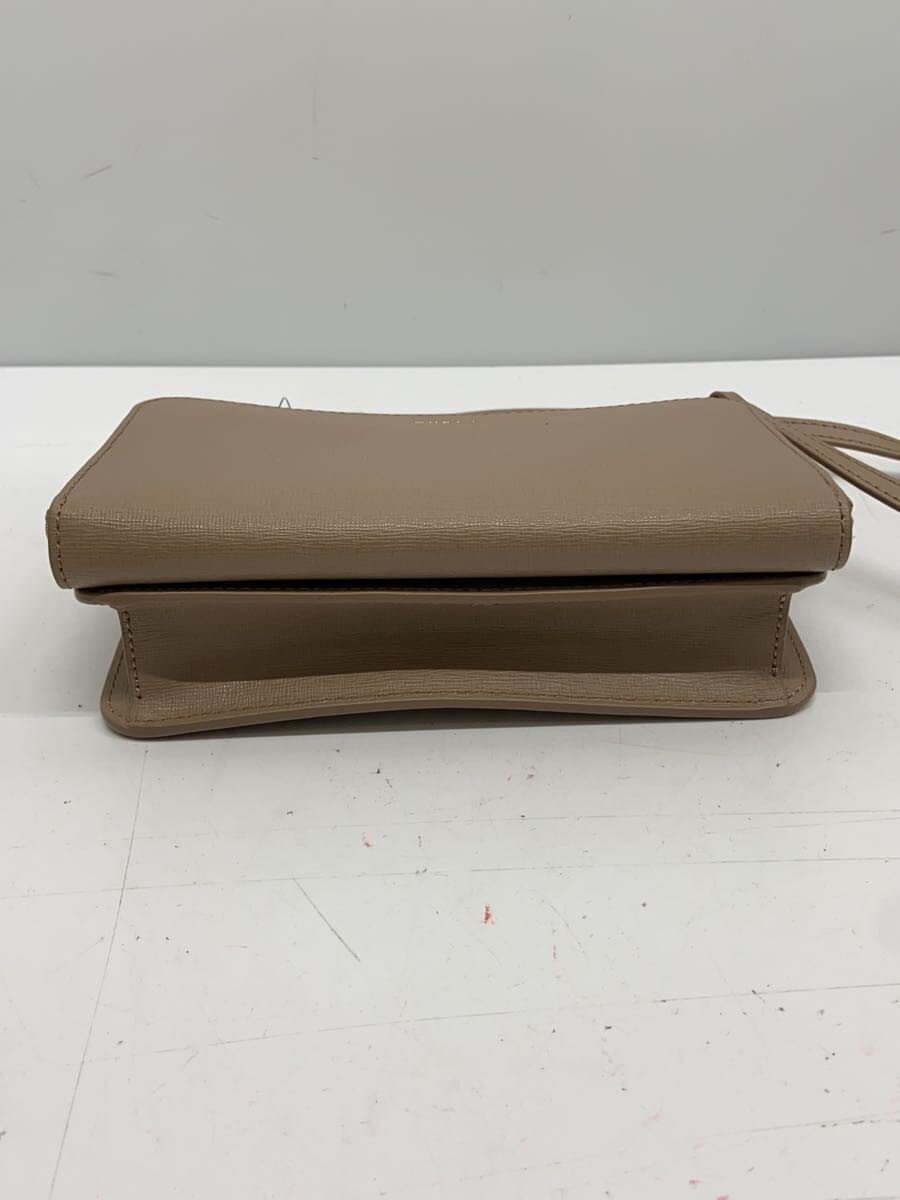 FURLA shoulder bag leather BEG 4