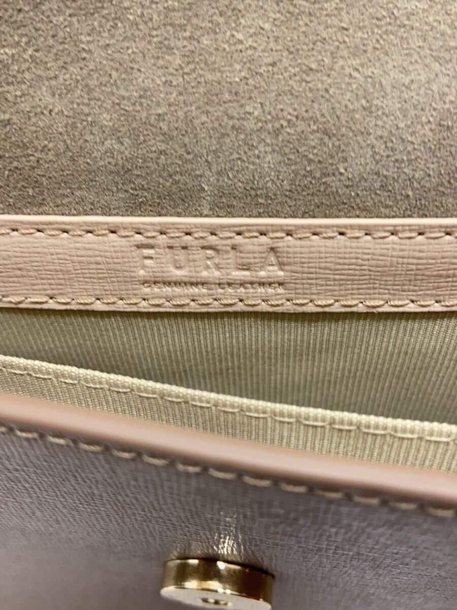 FURLA shoulder bag leather BEG 5