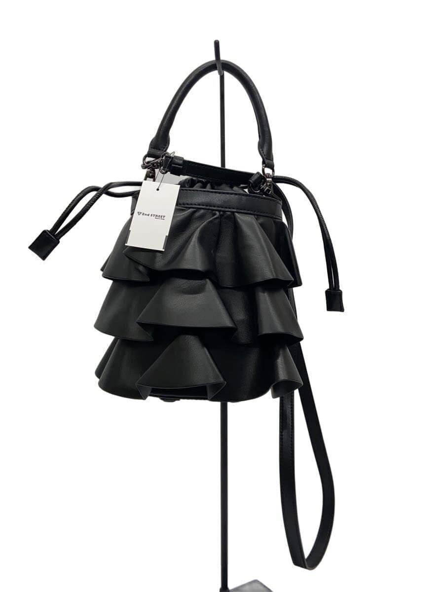 UNITED ARROWS shoulder bag leather black plain