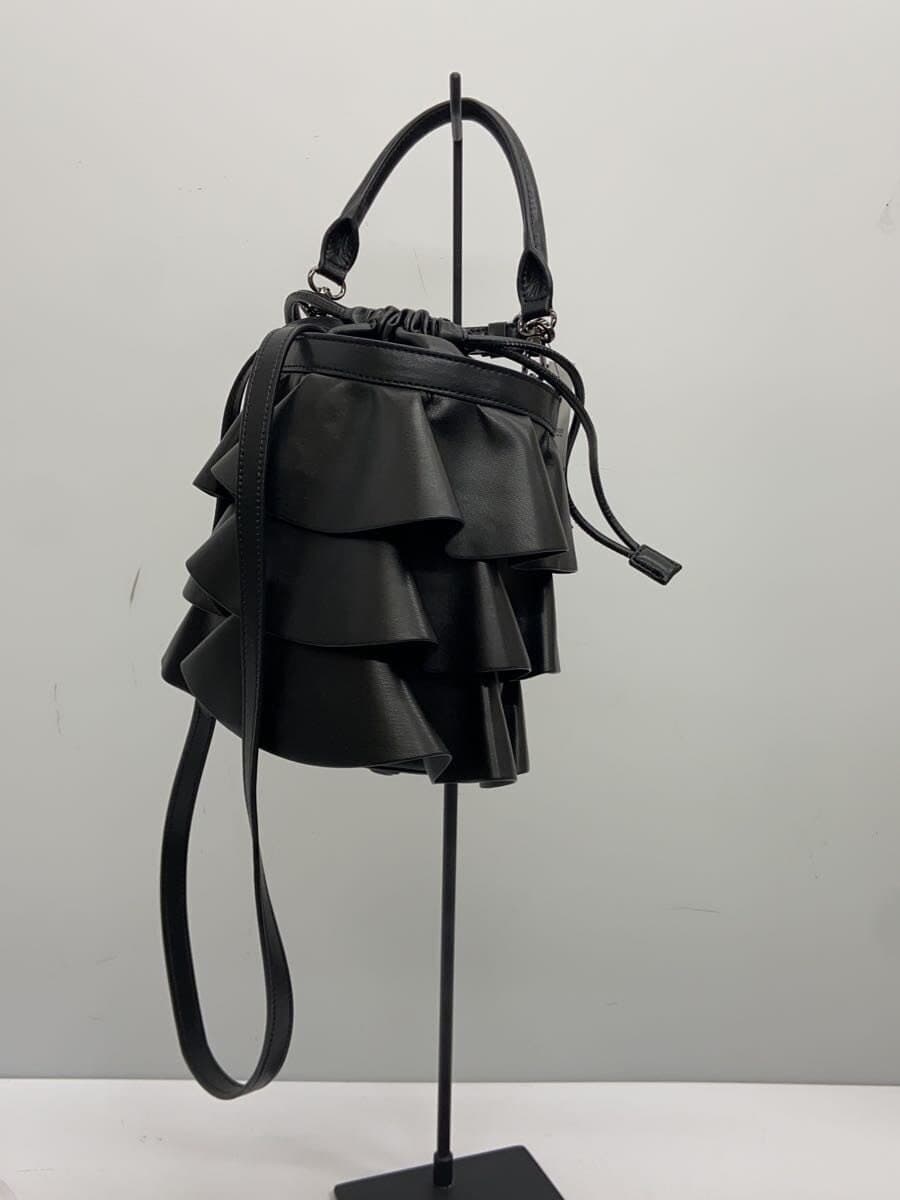 UNITED ARROWS shoulder bag leather black plain 3