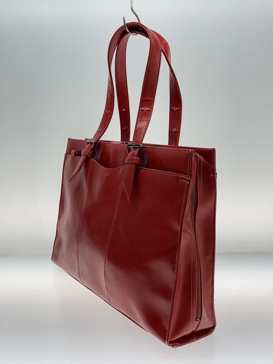 Youta Shoulder Bag Leather RED Solid Color 2
