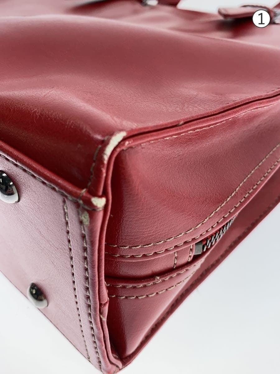 Youta Shoulder Bag Leather RED Solid Color 8