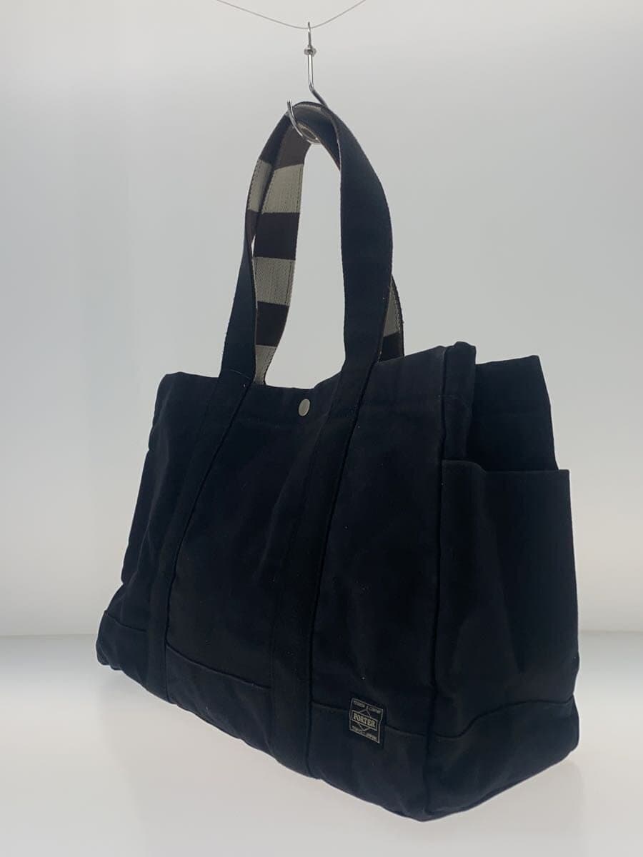 PORTER Tote Bag Canvas BLK Solid 2