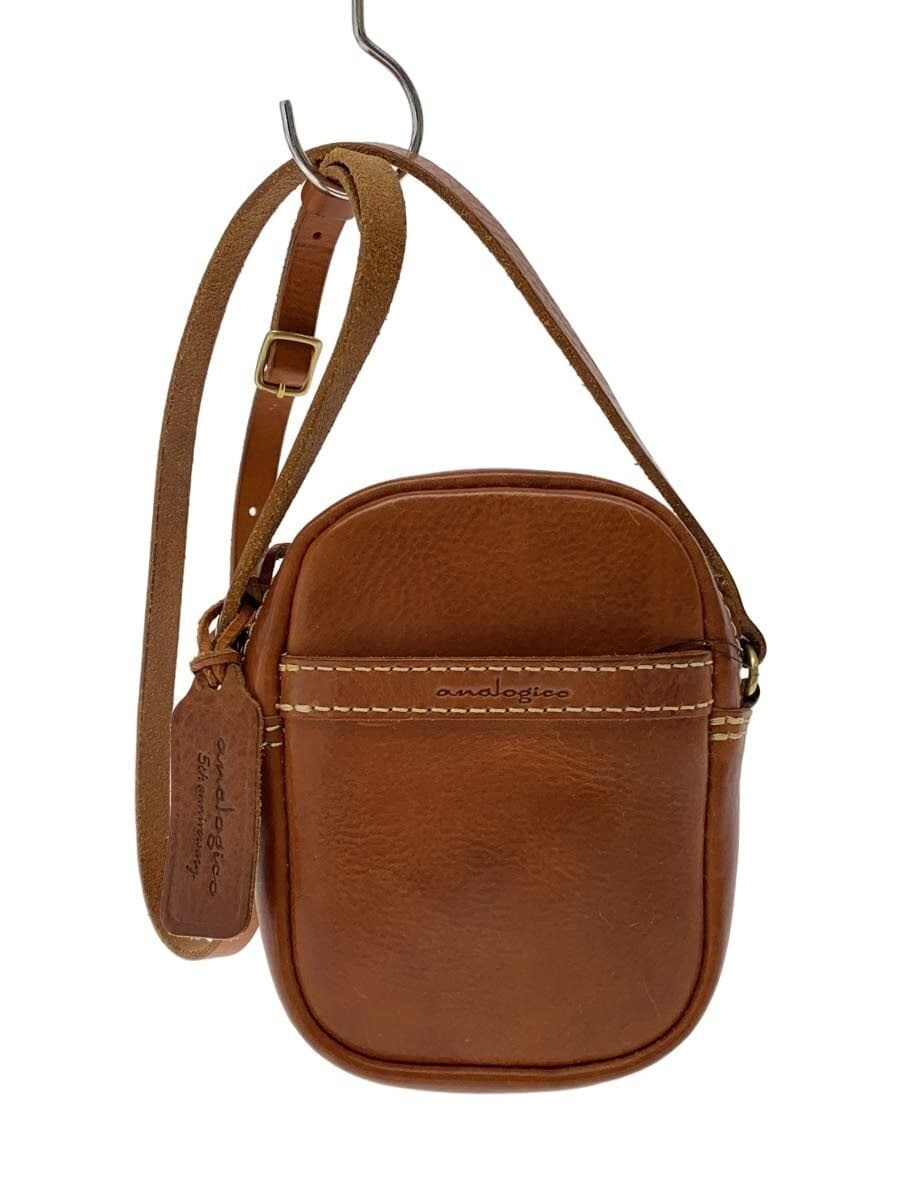 analogico Shoulder Bag Leather BRW Solid
