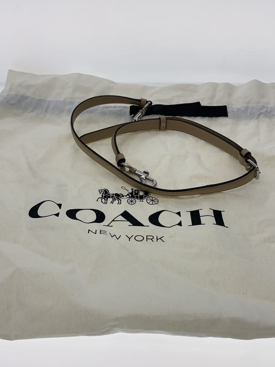 COACH Shoulder Bag Leather BEG CJ517 8