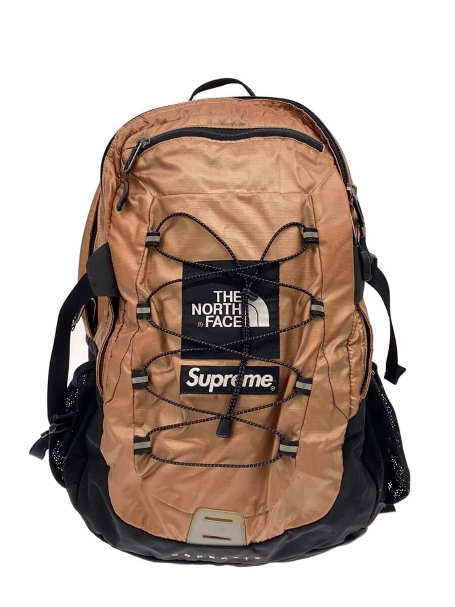 Supreme × THE NORTH FACE 18ss METALLIC BOREEALIS BACKPACK Backpack Beige