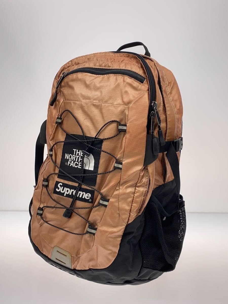 Supreme × THE NORTH FACE 18ss METALLIC BOREEALIS BACKPACK Backpack Beige 2
