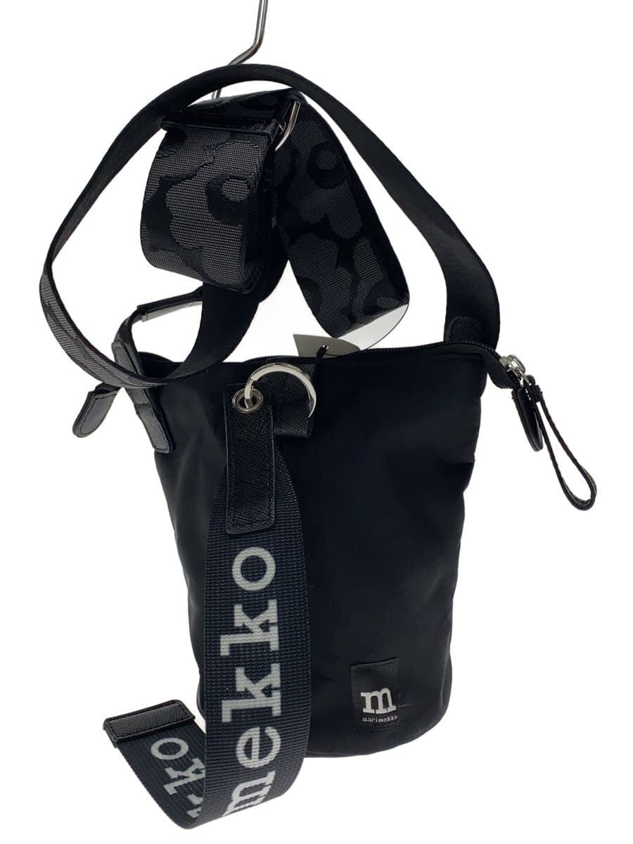 Marimekko Shoulder Bag Nylon Black Essential Bucket Solid Shoulder Bag