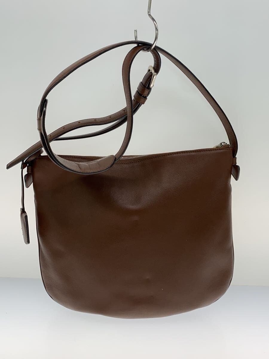 LOEWE Shoulder Bag Leather BRW Solid Color 061104 3
