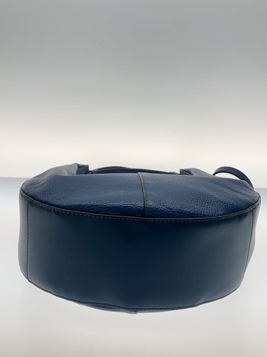 FURLA shoulder bag leather blue 4