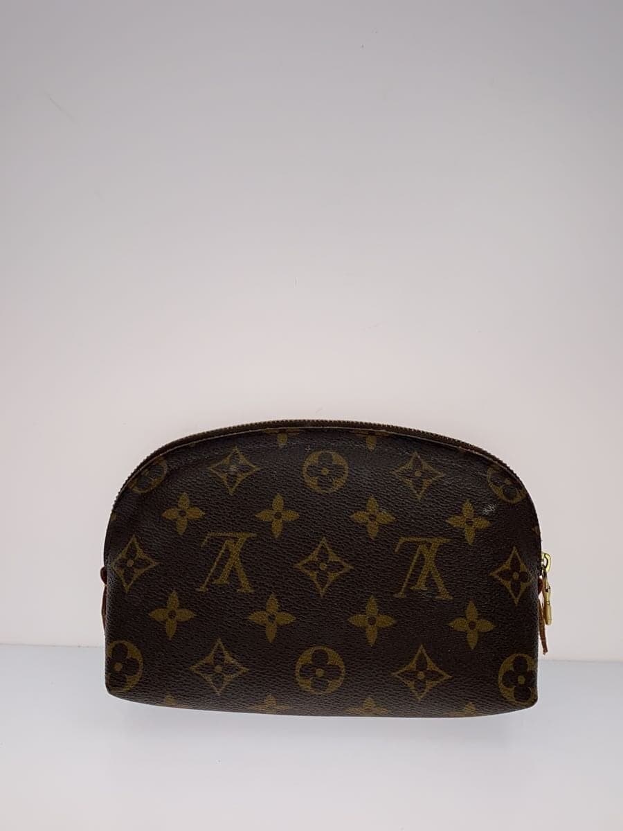 LOUIS VUITTON Pochette Cosmetic PM_Monogram Canvas PVC BRW 3