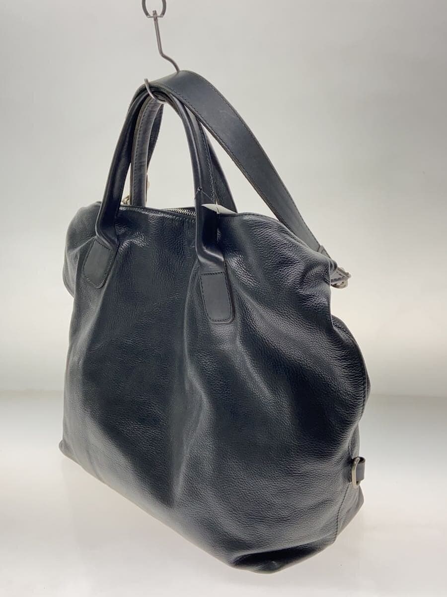 Ackermann tote bag leather black plain 2