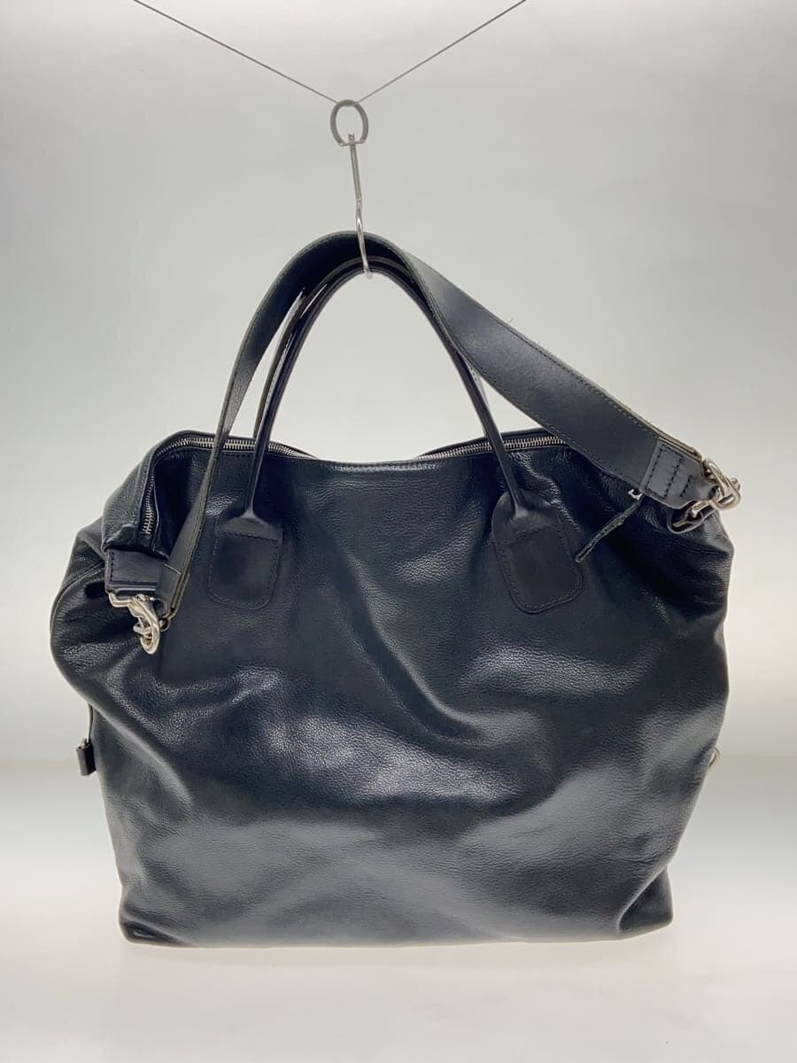 Ackermann tote bag leather black plain 3