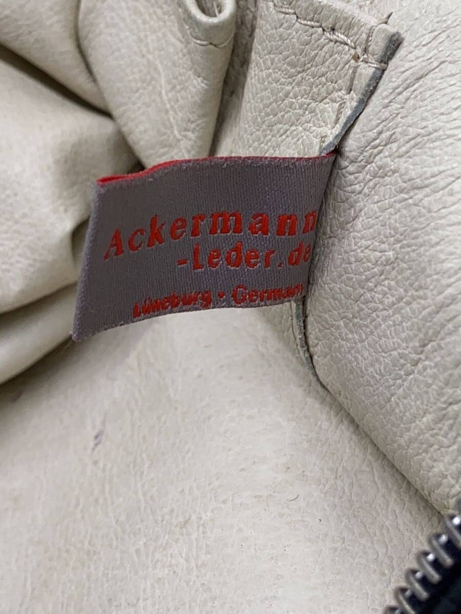 Ackermann tote bag leather black plain 5